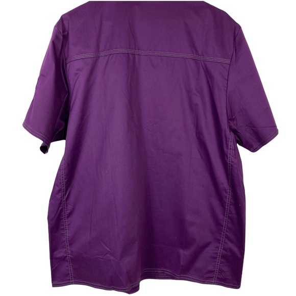 DICKIES Scrub Gen Flex Men's V-Neck Scrub Top In eggplant color Size large - Picture 5 of 12